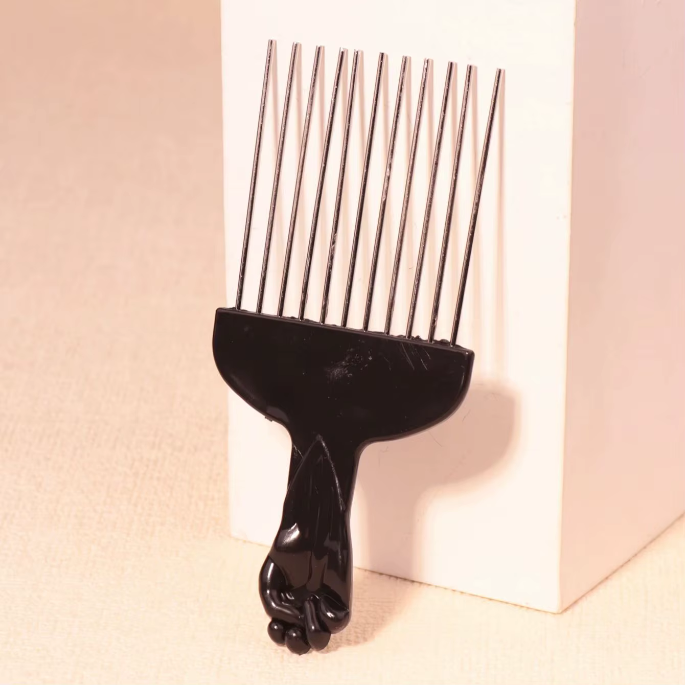 Ensemble de peignes à friser africains avec peigne à aiguilles en acier et peigne à friser africain,