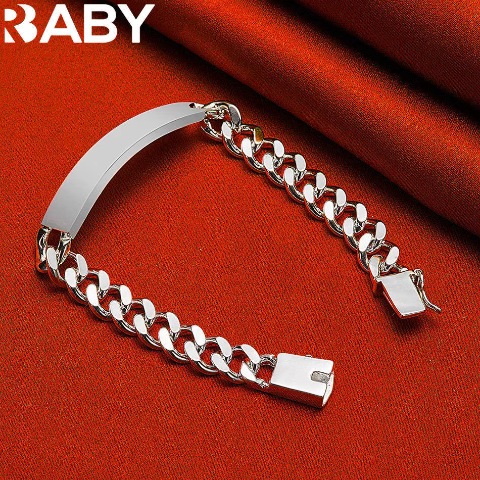 URBABY – Bracelets à chaîne carrée en argent Sterling 925 pour femmes, cadeau d'anniversaire de mari