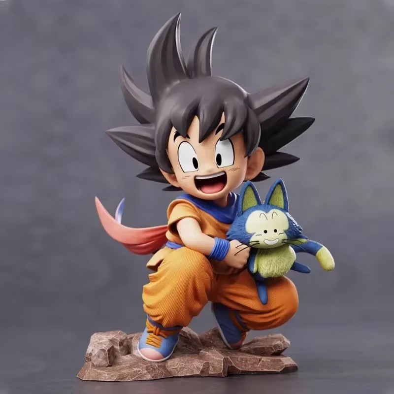 Dragon Ball enfance petit Goku câlins PVC modèle Statue-Puer Ya Mu thé petit follower Figure Collect