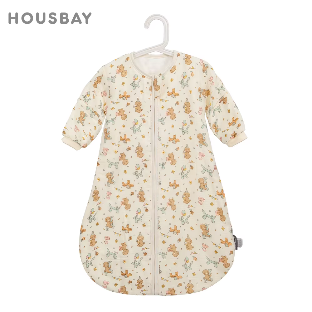 Sac de couchage pour bébé, manches amovibles, gaze fine et respirante en coton, conception à fermetu