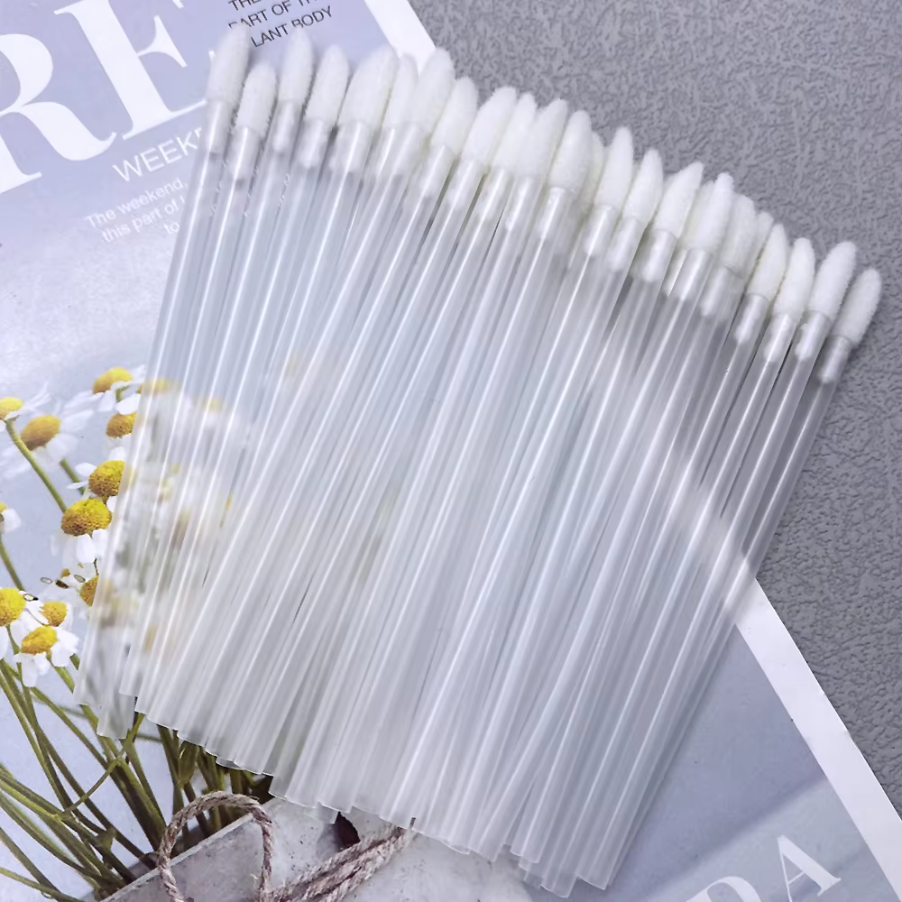500 pièces brosse à lèvres jetable rouge à lèvres brosse cils microbrosse Mascara baguettes applicat