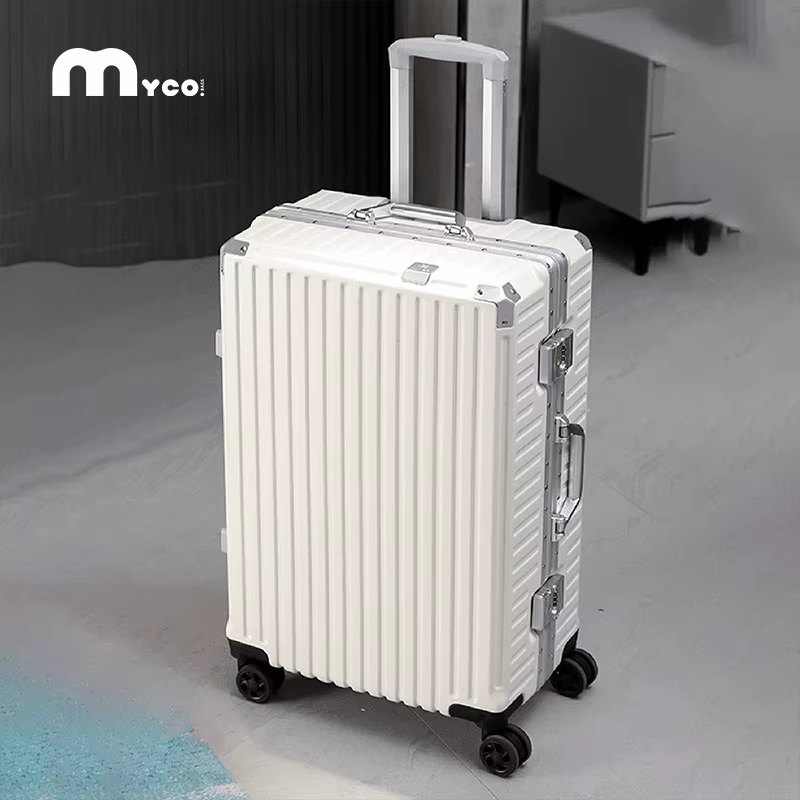 Valise à roulettes 20 24 26 28 pouces avec cadre en aluminium, valise de voyage USB à roulettes, ser