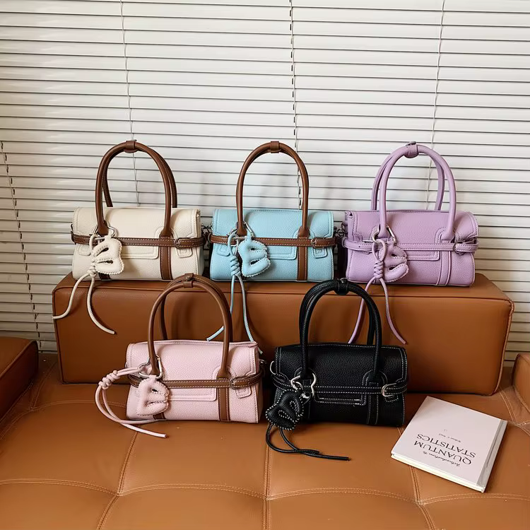 Sac à langer vintage minimaliste pour femme, sac bandoulière élégant, sac fourre-tout de luxe en cui