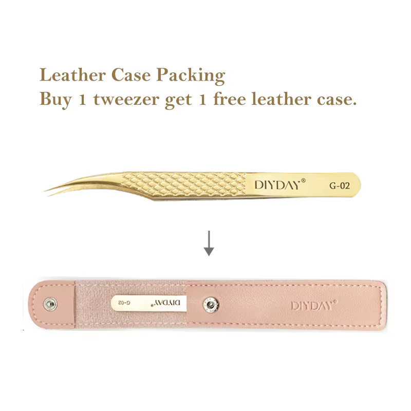DIYDAY – pincettes antidérapantes pour Extension de cils, pointe en Fiber d'acier inoxydable, outil 