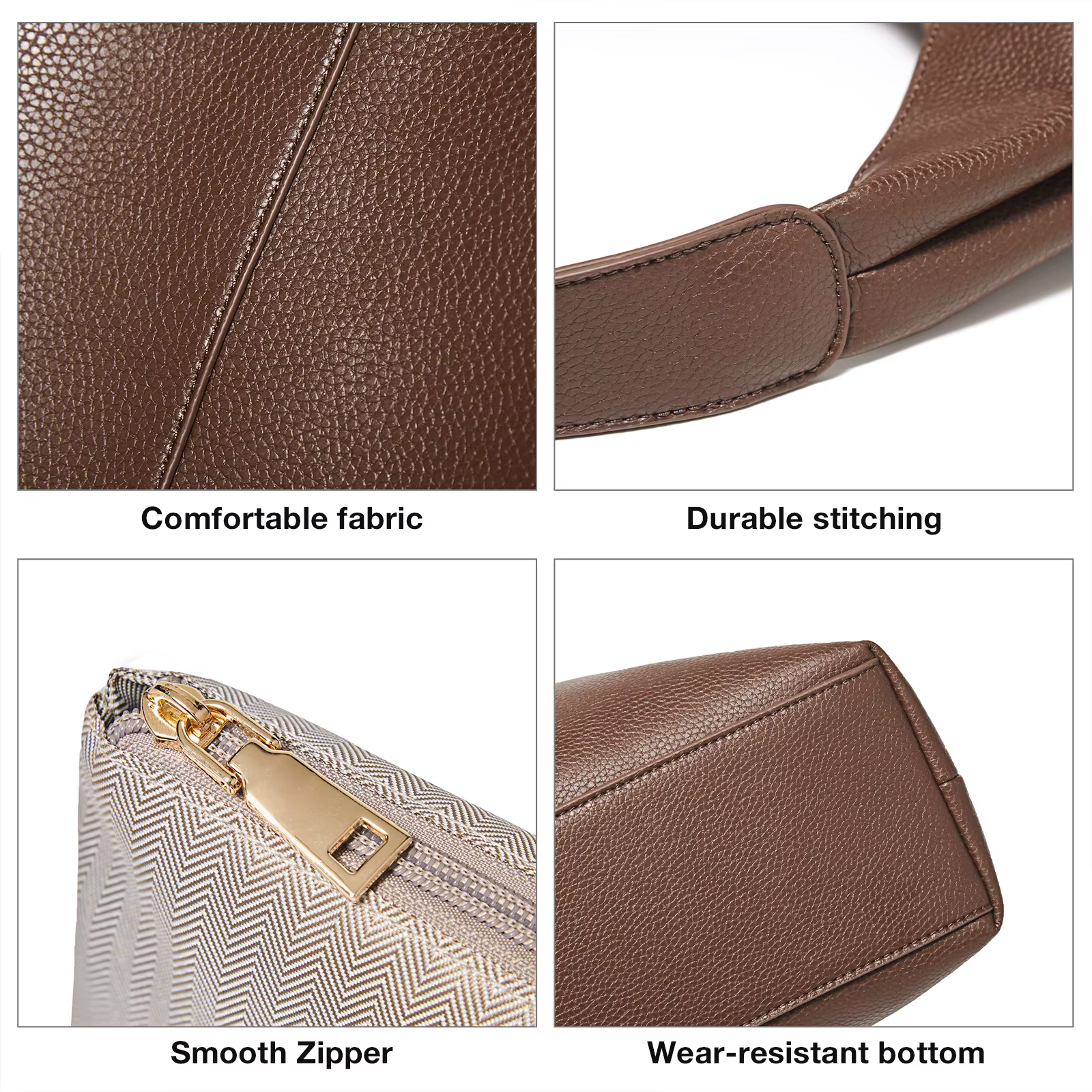 Sac fourre-tout d'épaule en cuir fendu pour femme FOXER, nouvelle collection 2026, sac à main décont