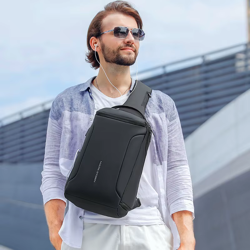 MARK RYDEN Sac à bandoulière grande capacité pour homme Sac à bandoulière de voyage adapté au coussi