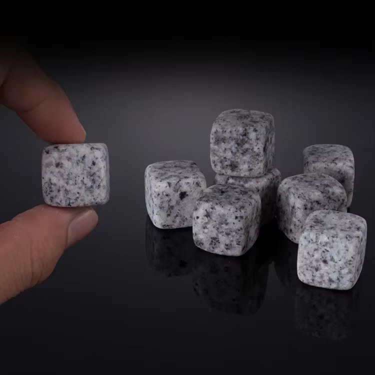 6 pièces pierres à Whisky soufflant glaçon refroidisseur réutilisable Whisky glace pierre Whisky roc