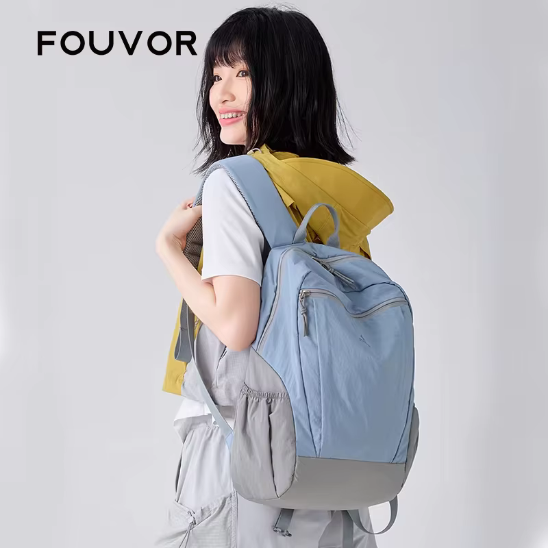 Sac à dos léger pour femme Fouvor, grande capacité, color-block, mode, voyage en plein air, sport, s
