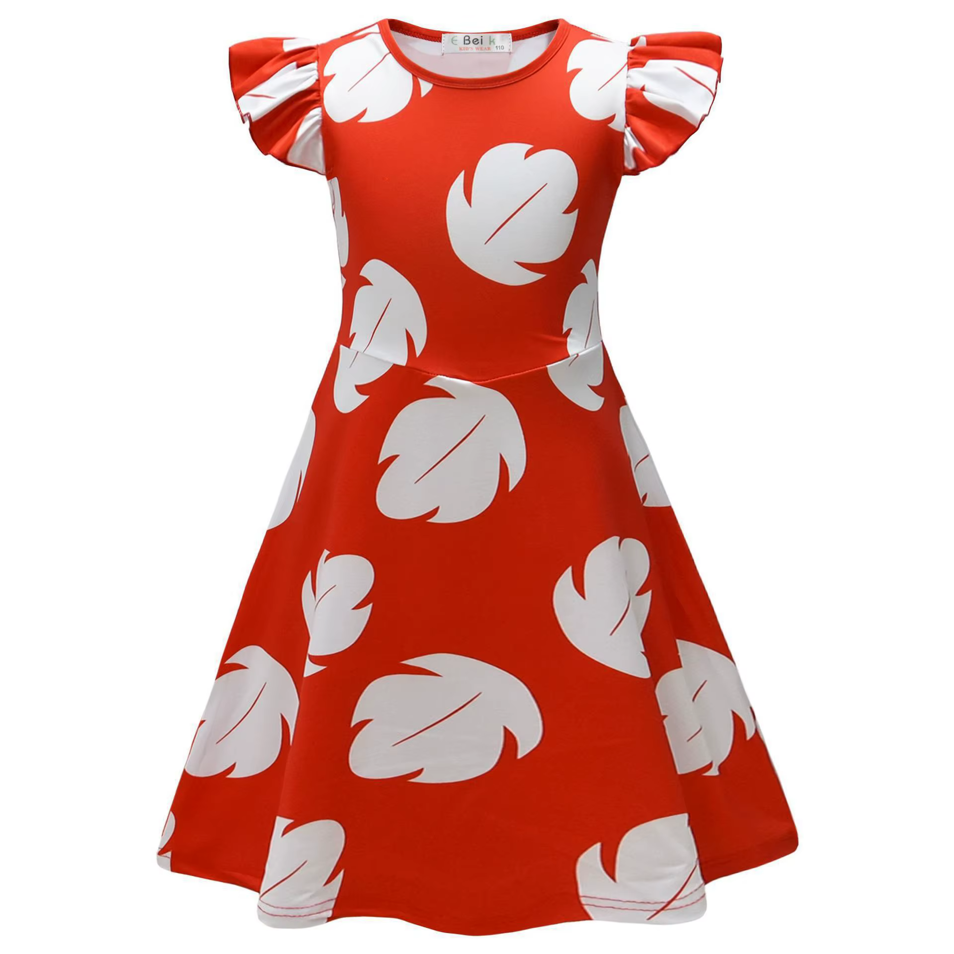 Robe de Costume Disney Lilo & Stitch pour petites filles, Cosplay hawaïen, été, feuilles d'érable bl