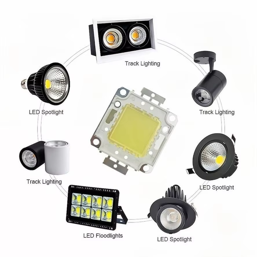 3/pcs haute luminosité LED perles puce 100W 50W 30W 20W 10W LED COB puce blanc chaud blanc pour bric