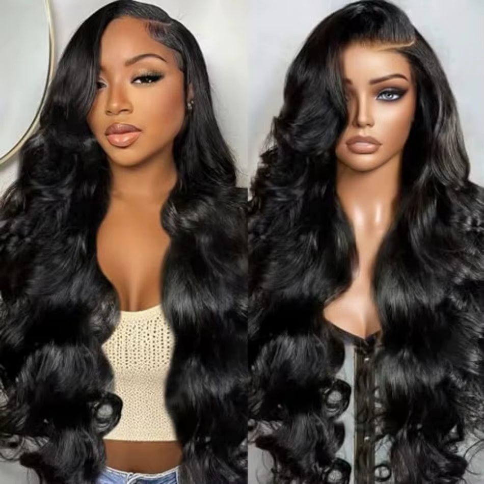 Perruque de cheveux humains Body Wave 13X6 Hd perruque avant en dentelle transparente 250 densité 40