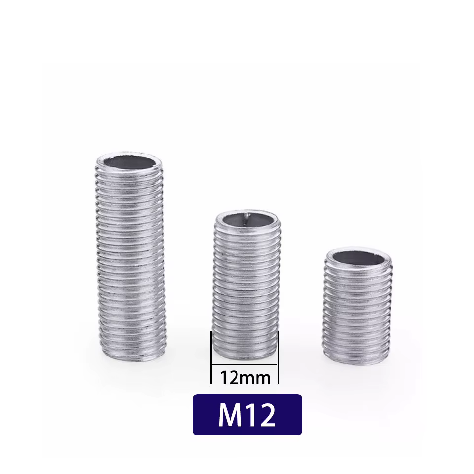 2 pièces M6 M8 M10 M12 M14 M6 dents complètes Tube creux 1.0mm dents fines tige connexion Tube lampe