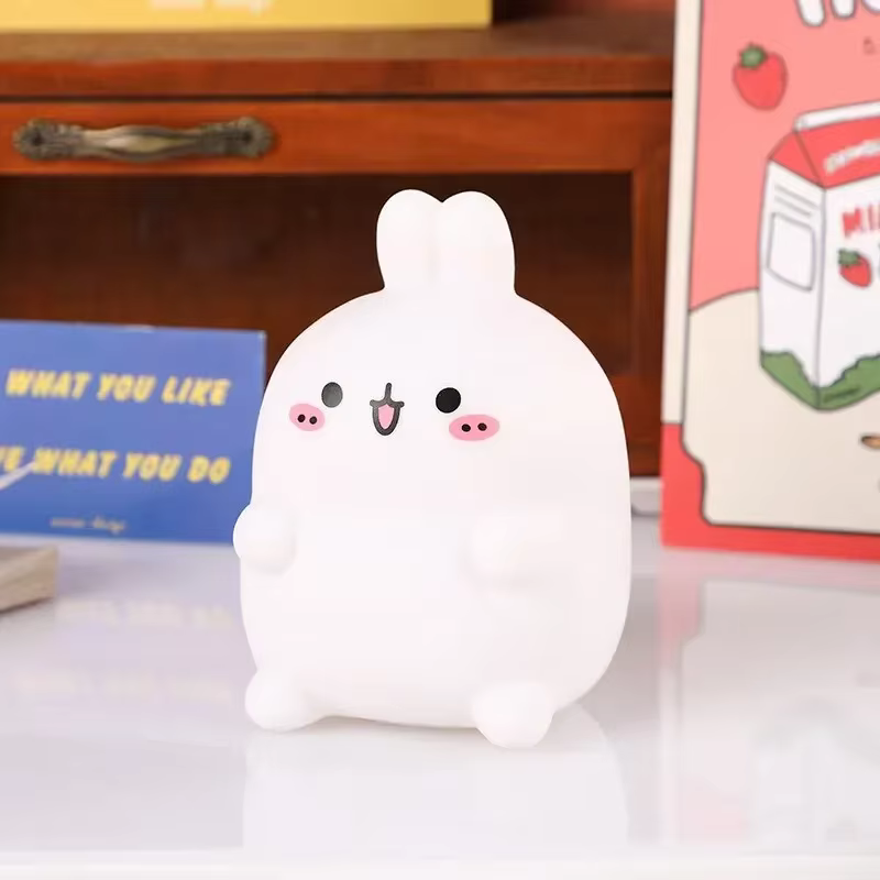 Lapin veilleuse tête de lit chambre LED petite lampe de Table sans brancher sur pied atmosphère créa