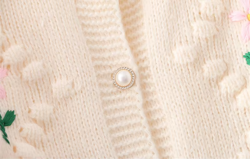Pull Brodé Épais et Chaud en Tricot pour Femme, Cardigan en Y, Nouveau Design, Printemps-Automne