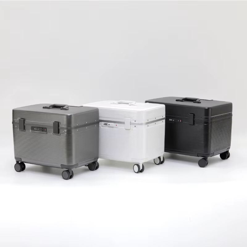 Valise à cadre en alliage d'aluminium, valise à roulettes portable ABS à ouverture supérieure, roues