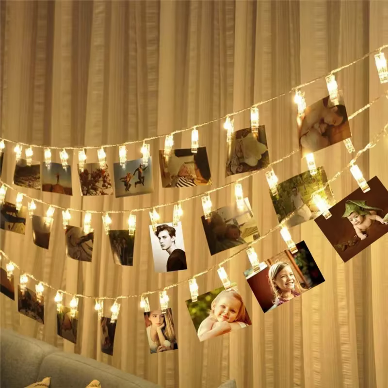 3m 20 LED Photo Clip fée chaîne lumières porte-carte guirlande lampe pour noël fête de mariage fée l
