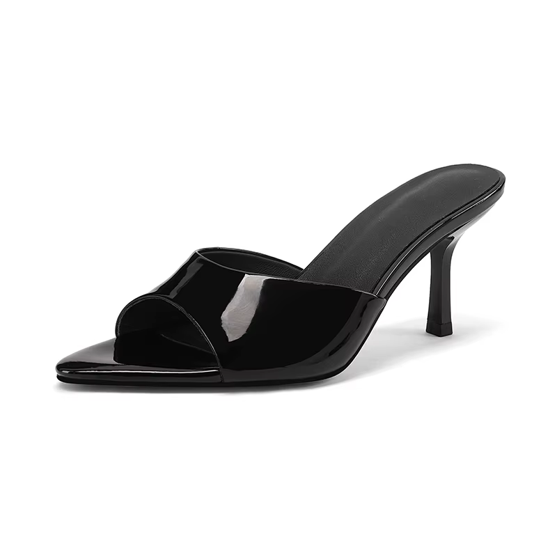 SmallHut Nouvelle Tendance 2026 – Mules d'été en cuir véritable pour femme, sexy, couleur abricot, r