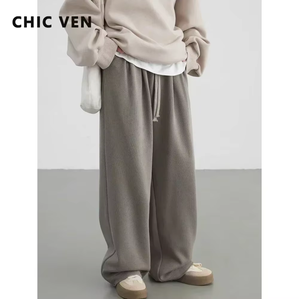 CHIC VEN pantalon femme Streetwear solide ample nouveau cordon sport pantalon décontracté taille hau