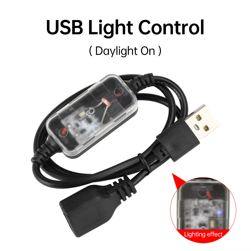 C 3.7V-24V Lumière Capteur Commutateur USB Fil Jour/Nuit Auto-Sur Lumière Capteur Câble pour La Sécu