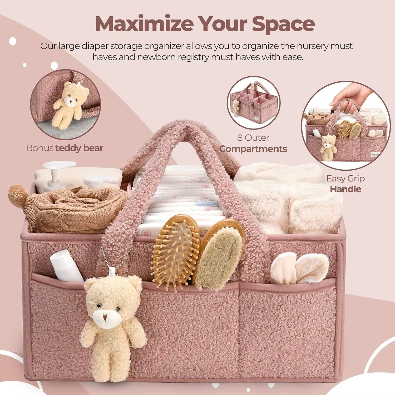 Organisateur de caddie à couches pour bébé, pour Table à langer, empiloirs et caddies en peluche, sa