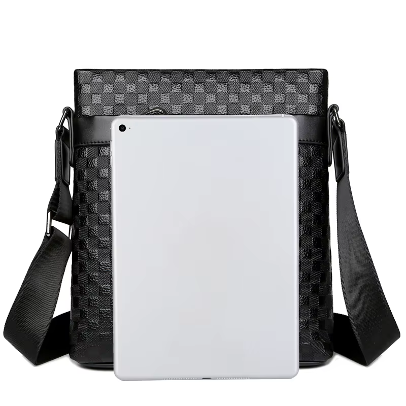 Sac à bandoulière simple en cuir de vache véritable pour hommes, nouveau Style 2025, sac d'affaires
