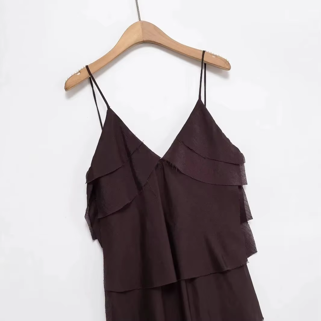 Nouveau 2025 femmes volants en mousseline de soie Maxi robe dos nu fendu Sexy Porm robe rouge longue