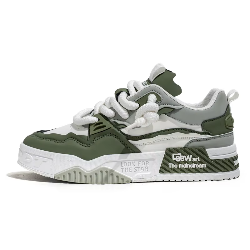Chaussures de skate tendance pour hommes, baskets confortables et antidérapantes à lacets décontract