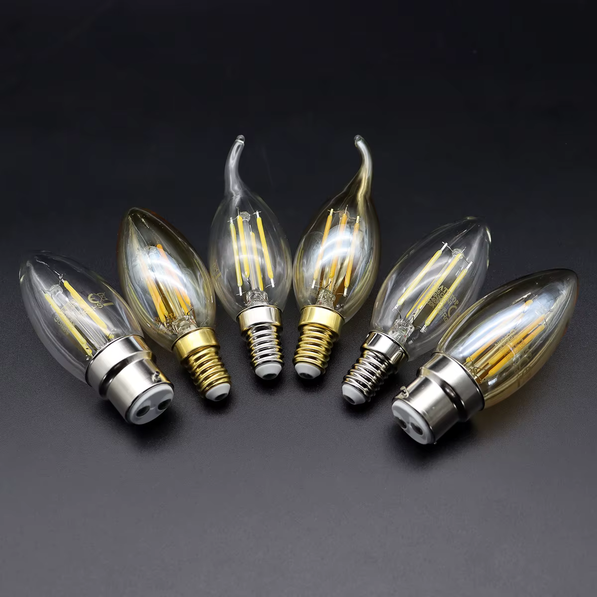 Lumière à Filament LED C35 E27 B22 E14 AC220V 4W sans scintillement 2700K 4000K, adaptée aux bars, a
