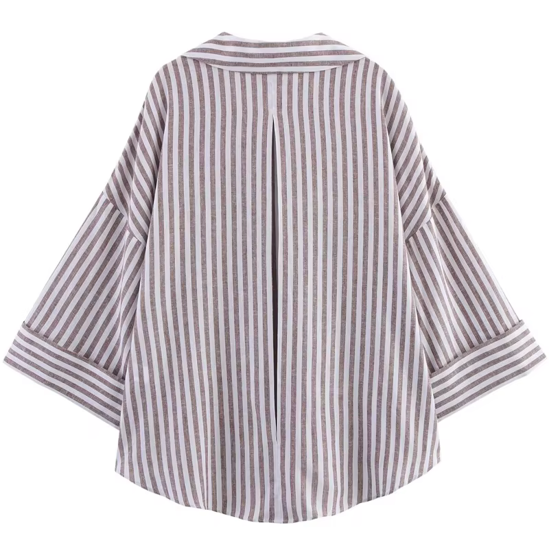 HXAO chemise femme chemisier surdimensionné chemise d'été et chemisier jaune rose blanc chemise rayé