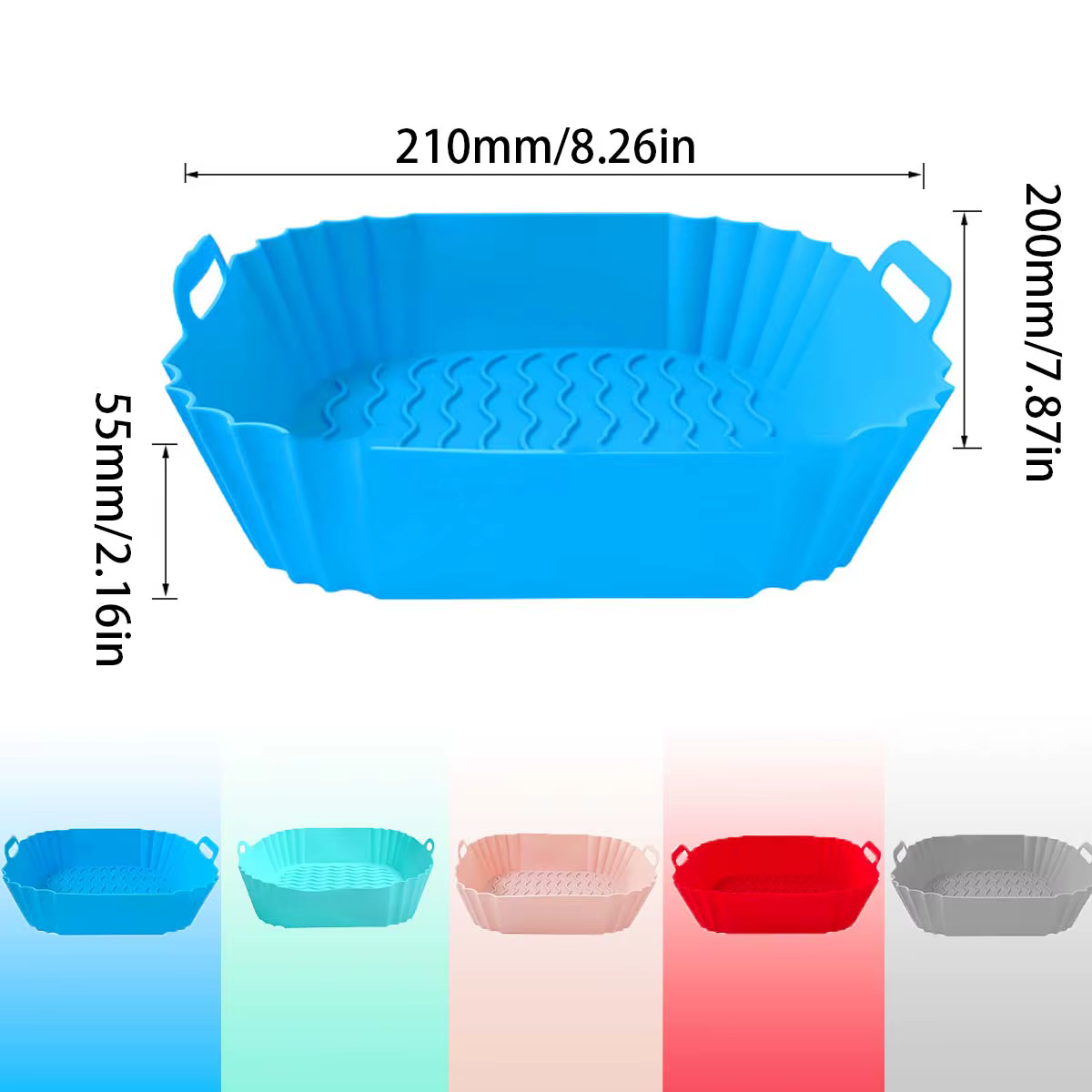 Pot de revêtement en Silicone pour friteuse à Air, panier de friteuse à Air, Gadgets de cuisine, pla