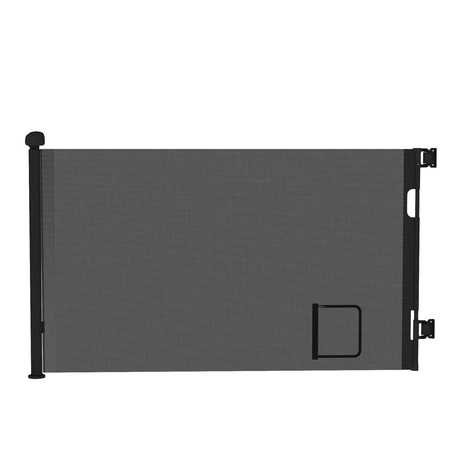 Porte de sécurité rétractable pour bébé 0-150 cm, avec trou pour chat, porte de sécurité enroulable 