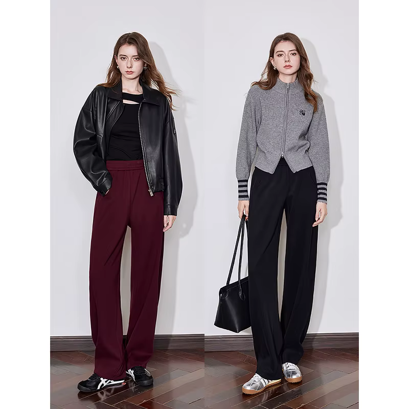 TOYOUTH femmes polaire pantalon de survêtement décontracté 2024 automne et hiver nouvelle taille éla