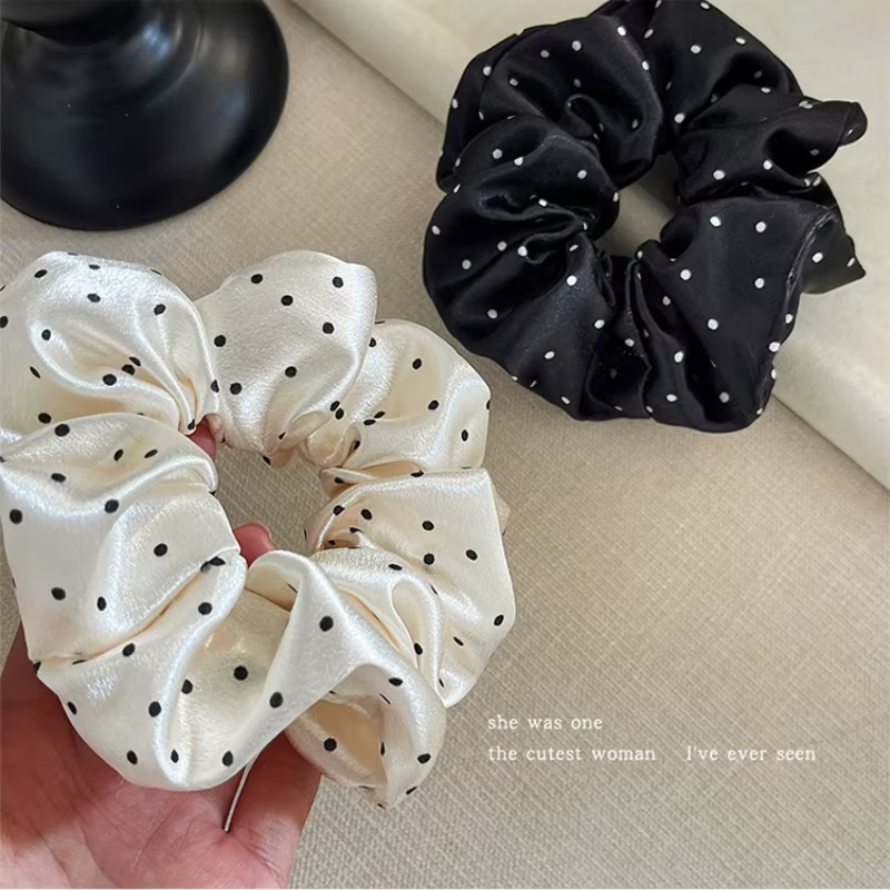 Chouchous à pois tendance, grands élastiques à cheveux, élastiques à cheveux Maruko, élastiques à ch