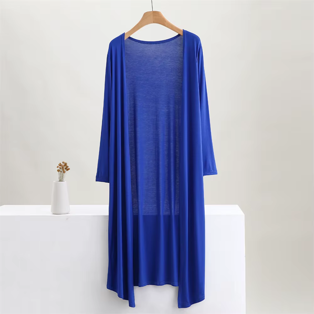 Été automne 12 couleurs femmes Modal Long Cardigan femme coton pull Cardigans à manches longues femm