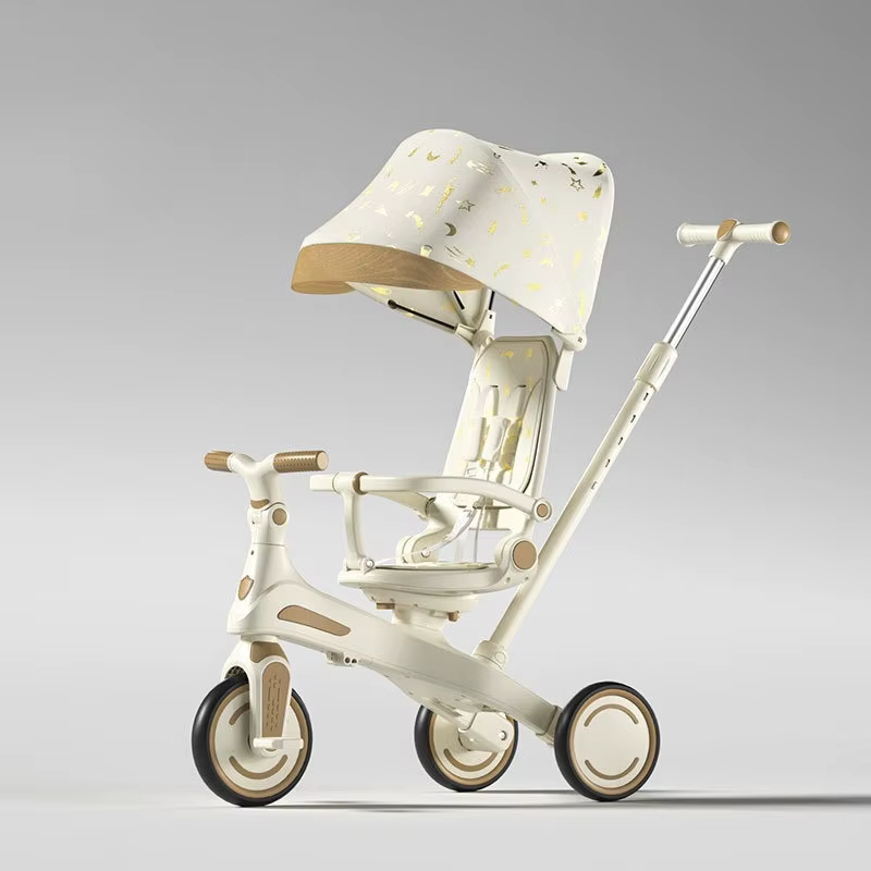 Poussette Trike pour bébé, siège pliable et réversible, conception Anti-basculement, cadre en Fiber 