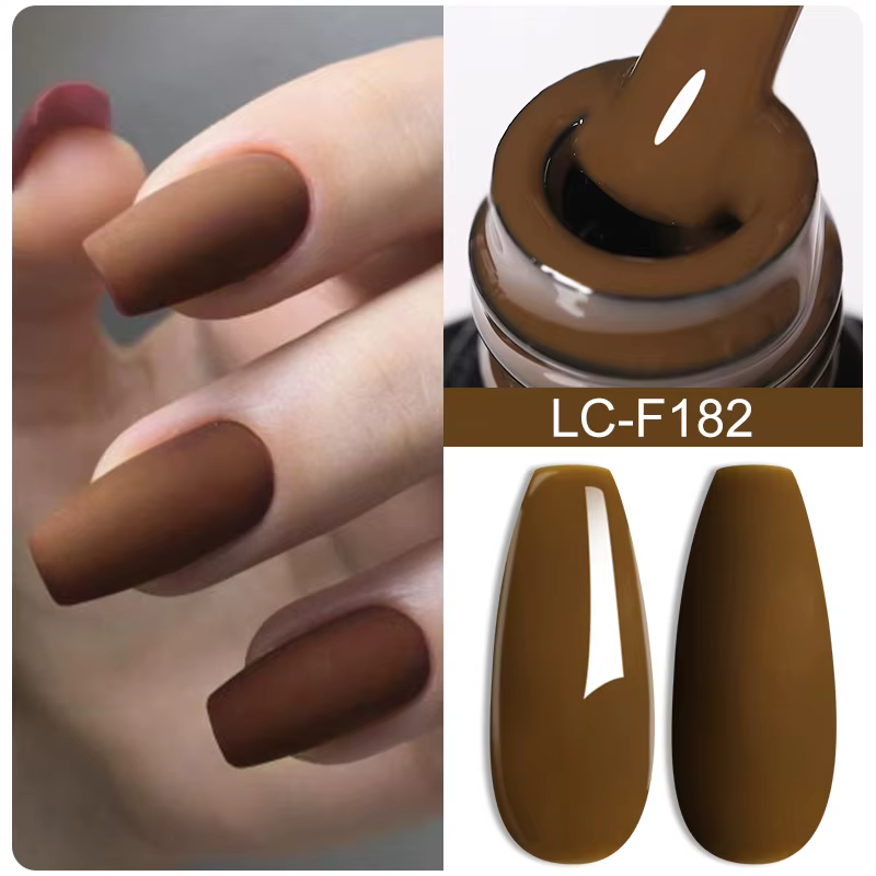 LIToxique-Verhéritage à Ongles Gel pour Manucure, Brun Foncé, Série de Documents, Chocolat, Vin, Rou