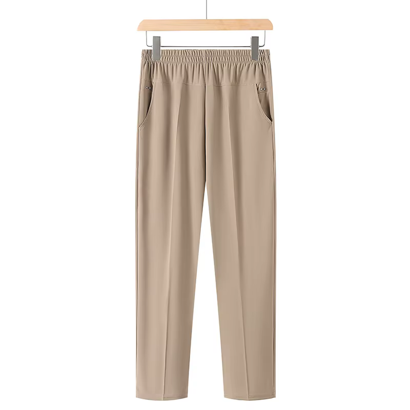 Nouveaux pantalons pour femmes printemps-été, pantalons mom, taille haute élastique, décontractés, c