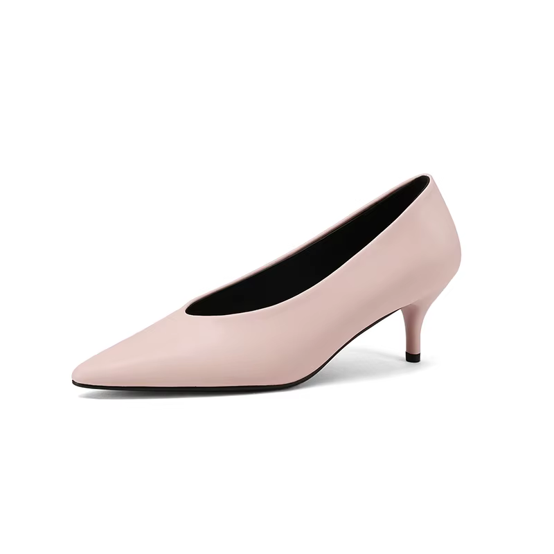 Escarpins tendance en croûte de cuir pour femmes, chaussures de bureau, Sexy, bleu ciel, jaune clair