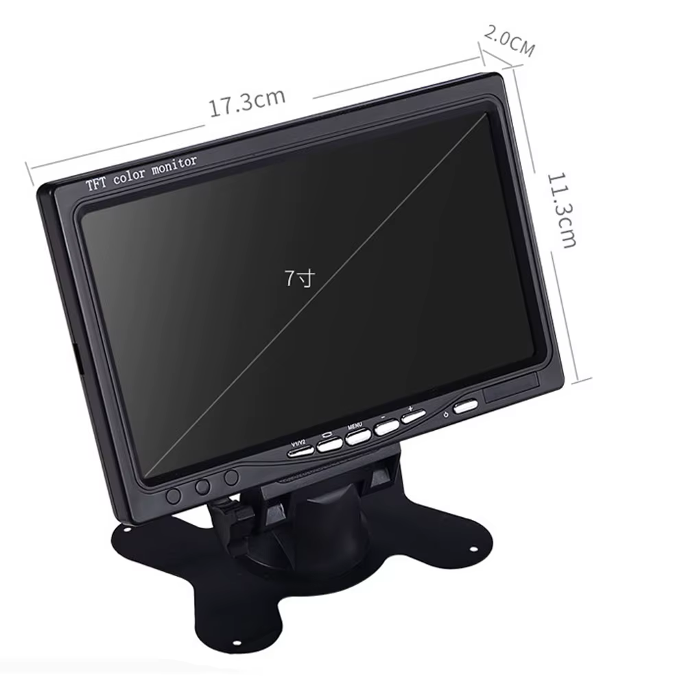 Moniteur de sécurité universel pour voiture, écran HD de 7 pouces, aide au stationnement, caméra de 