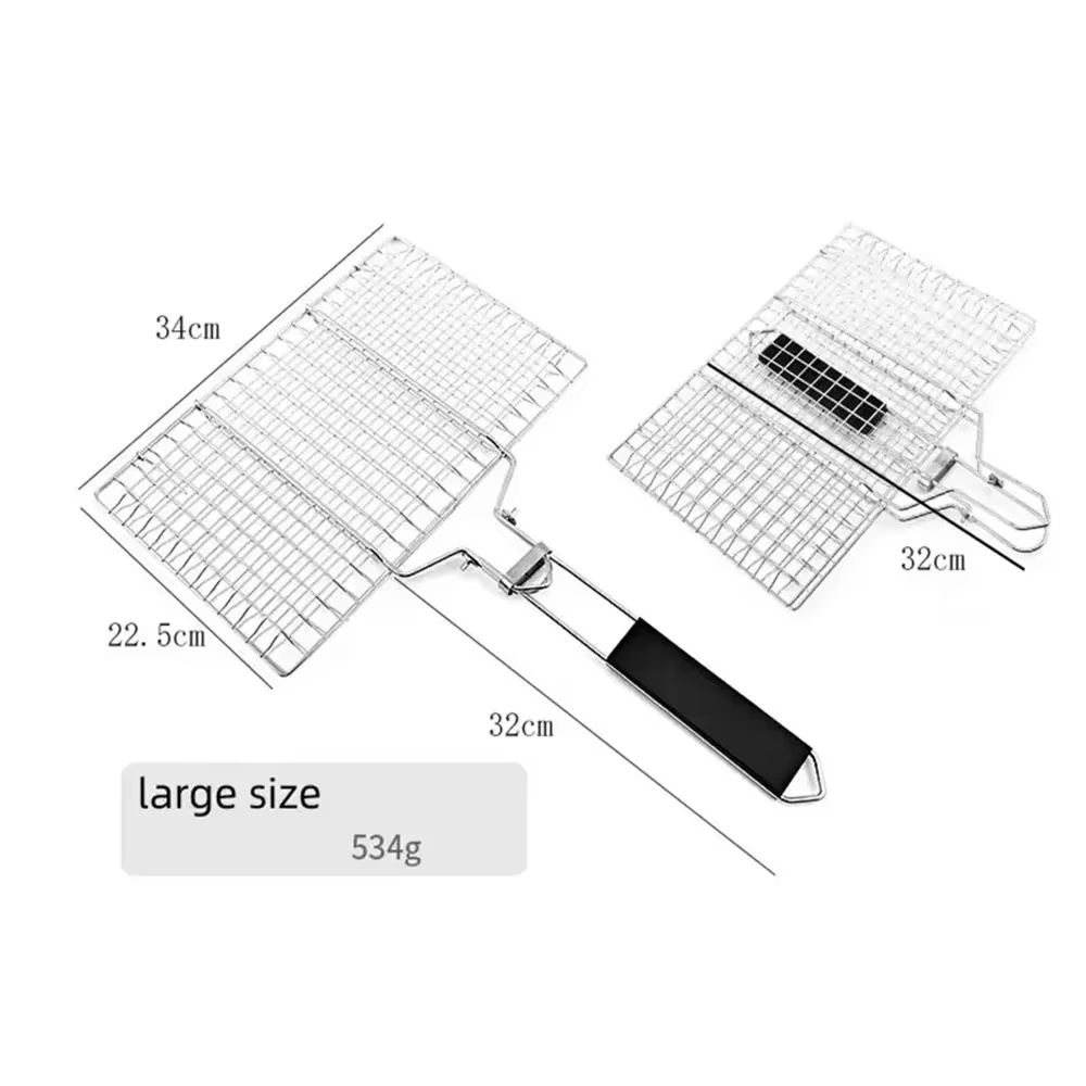 Maille antiarina en acier inoxydable pour barbecue, panier à griller, polymères de maille, viande, l
