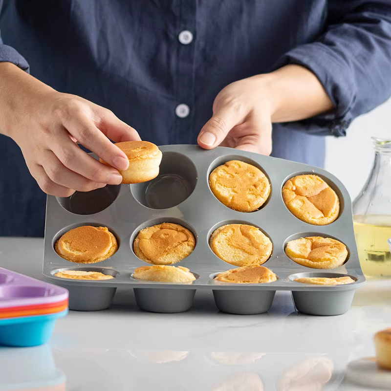 Moule de cuisson en Silicone à 12 trous pour la cuisson, ustensiles de cuisson 3D, sphère ronde au c