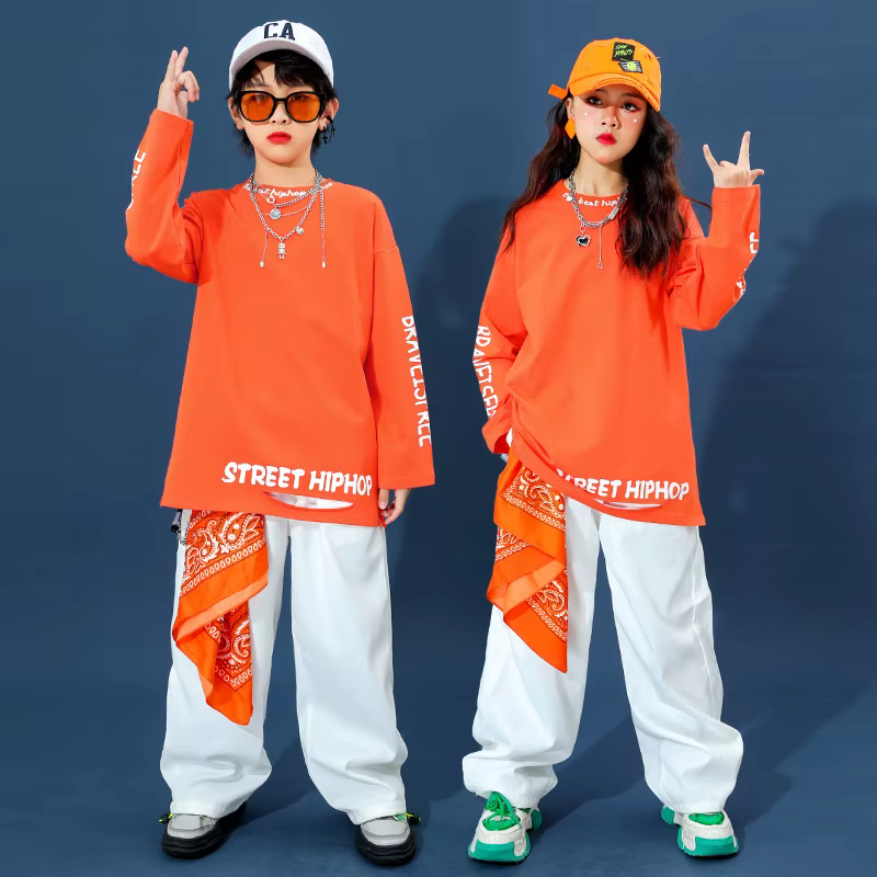 Costume de danse jazz rouge pour filles, tenue d'entraînement jazz pour enfants, vêtements de perfor