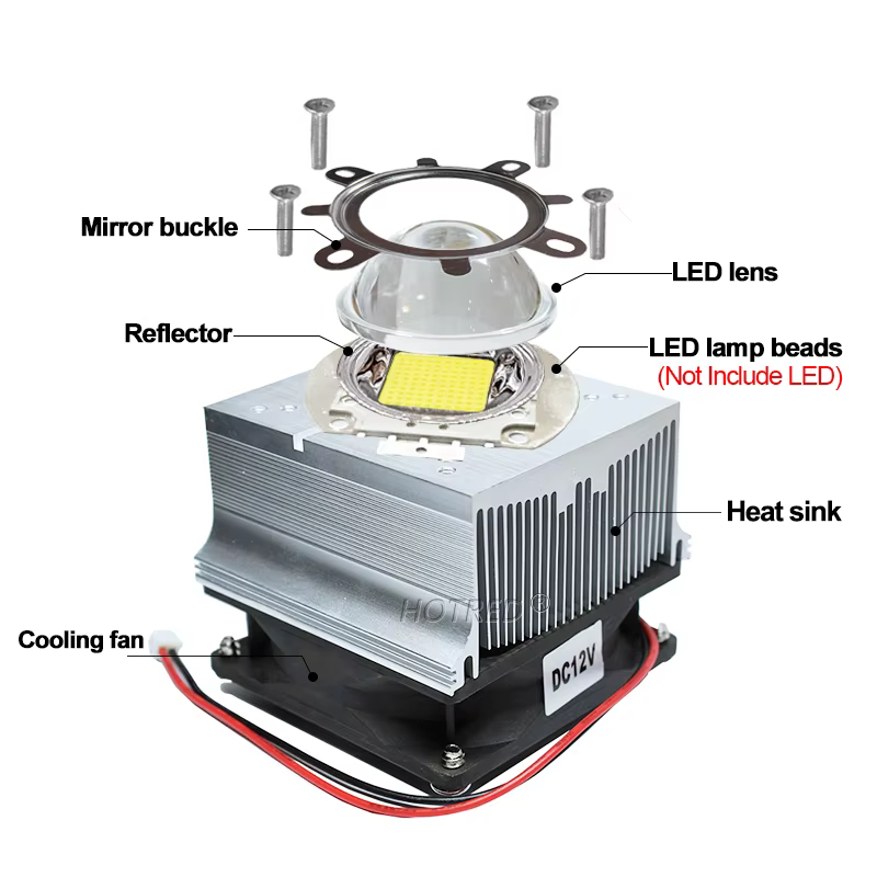 Dissipateur thermique LED pour délit, refroidissement des religions + 60 /120 Louvain 44mm Lènes + R