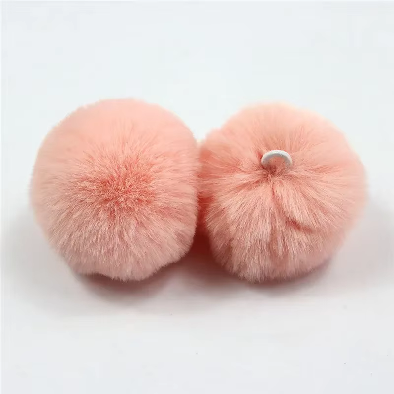 Pompons en fourrure moelleuse de 5 cm, 6 cm, 8 cm, pompons doux pour bricolage, pour porte-clés, cou