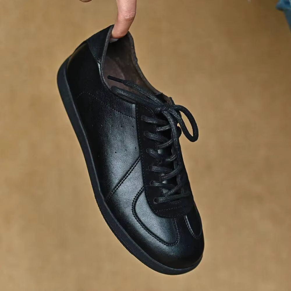 Chaussures d'entraînement allemandes en cuir véritable, ballerines pour femmes, daim rétro, baskets 
