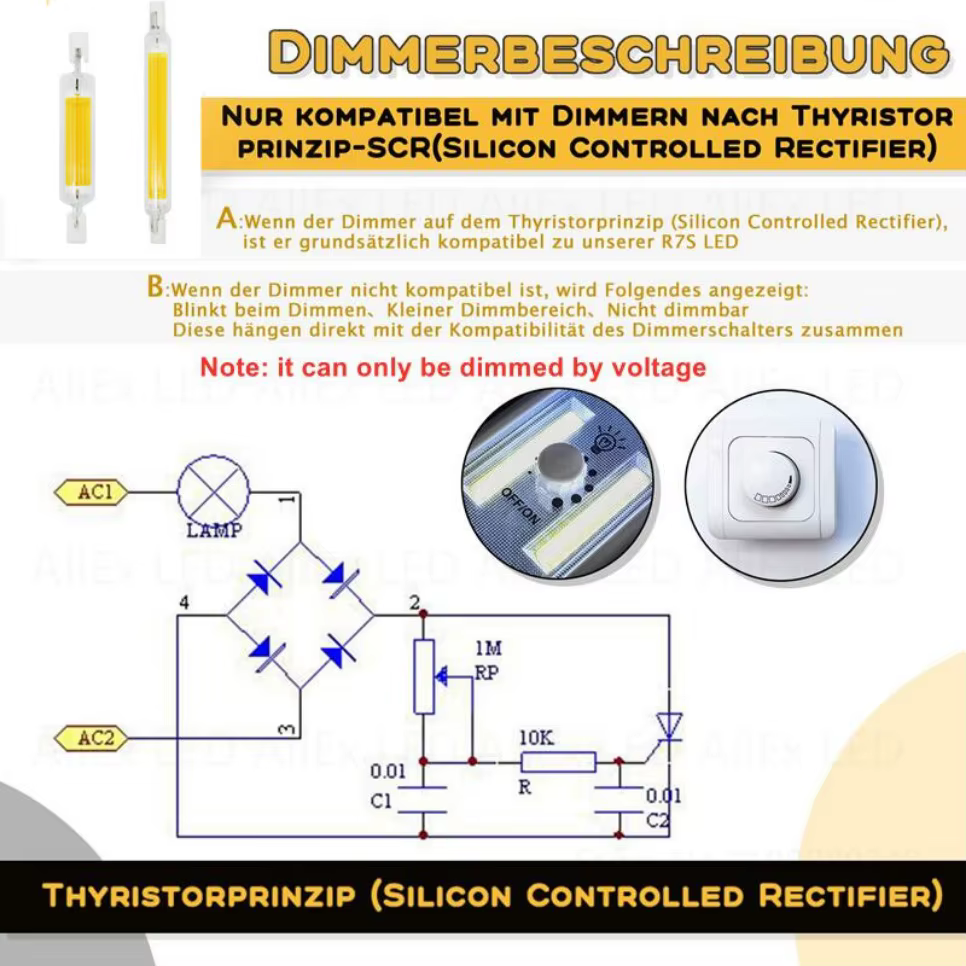 Ampoule LED R7S COB, 78MM 118MM 189MM AC110V 220V 230V 240V, remplacement de lampe halogène J78 J118