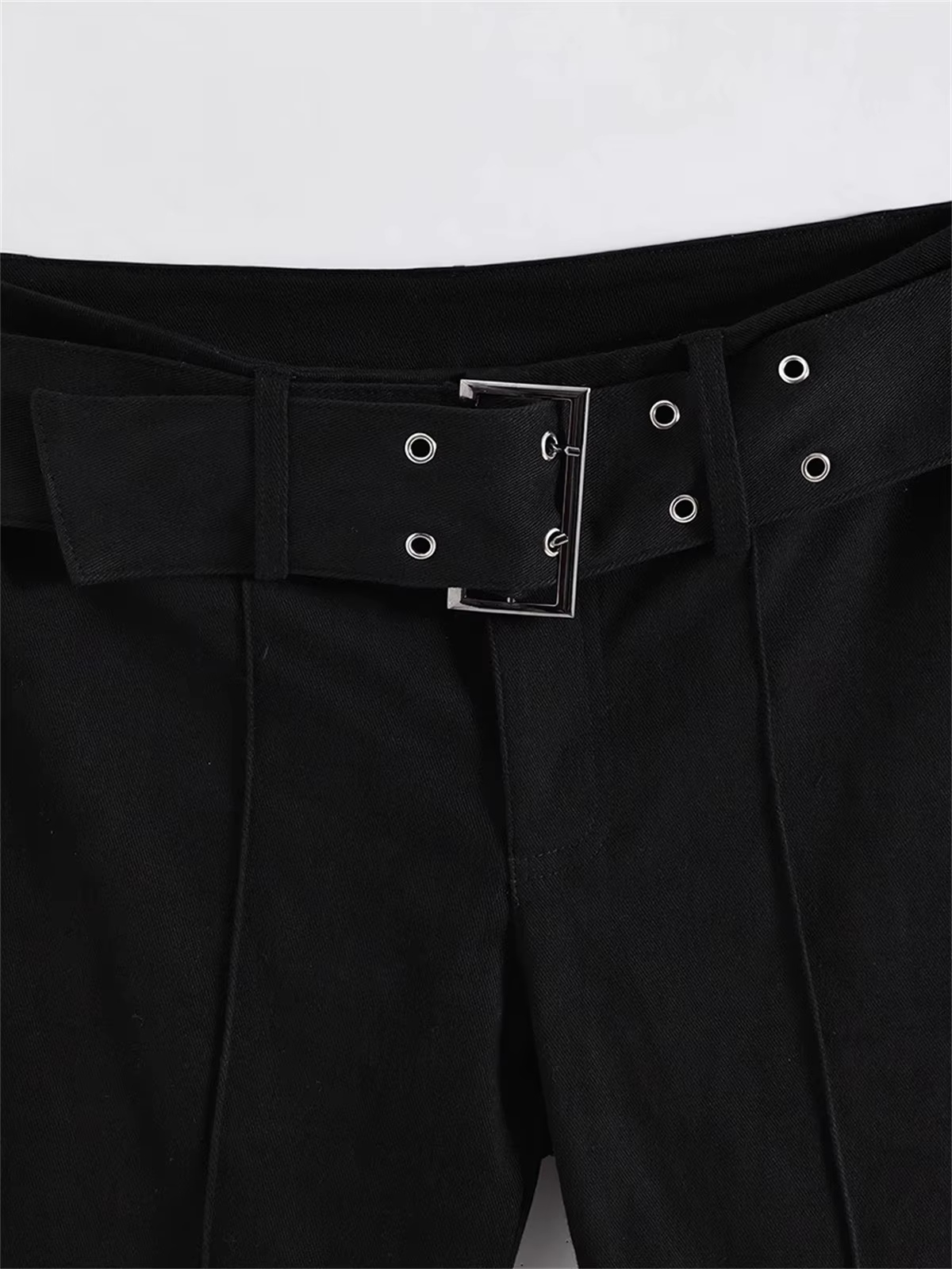 Jean noir évasé pour femmes, pantalon Y2k rétro Emo années 2000, Streetwear, pantalon de mode Haraju