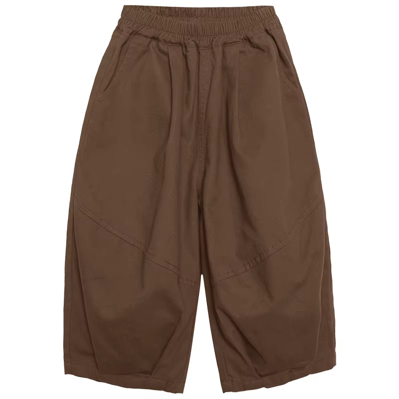 Pantalon sarouel élégant pour garçons, couleur unie, ample, en pur coton, décontracté, pour enfants 