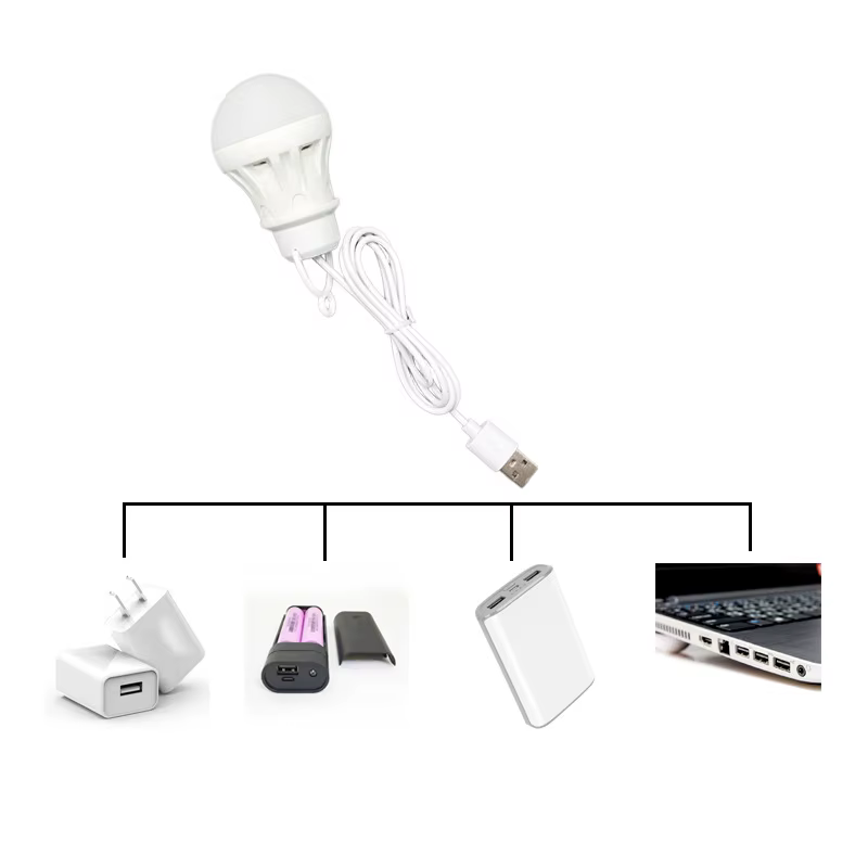 Lanterne portable, lampes de camping, ampoule USB 5W, outil multifonctionnel pour le camping en plei