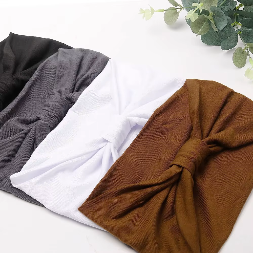 Grands bandeaux pour femmes, élégants, style Boho, Turban de Sport, Yoga, en coton, Bandana antidéra